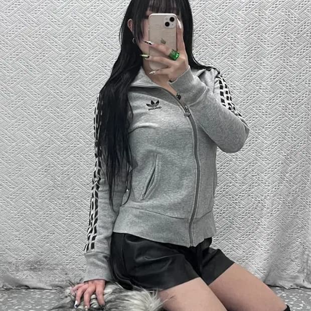 아디다스 희귀 갸루 지브라 레오파드 스웻 져지 집업 95 C08571