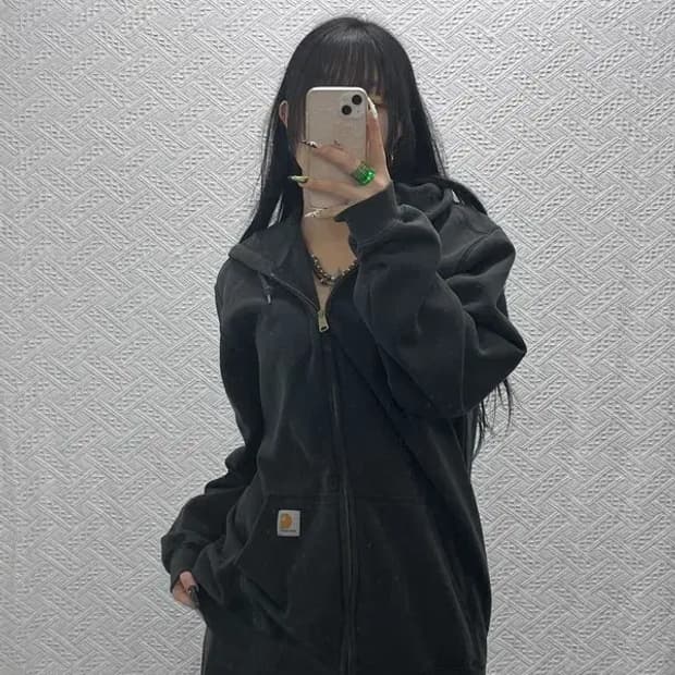 칼하트 디어본 모던캐주얼  약기모 후드집업 M C08582