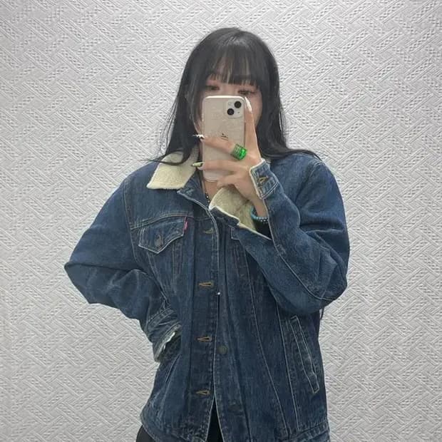 리바이스 컨트리 트러커 빈티지 쉐르파 양털 데님자켓 L C08598