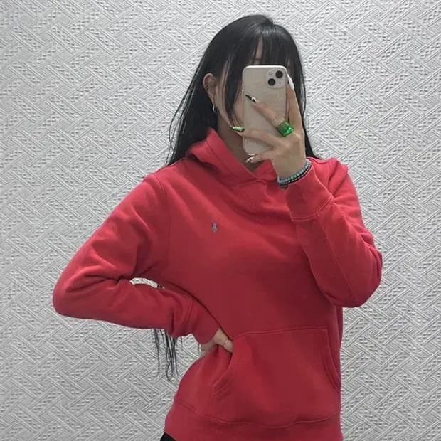 폴로 랄프로렌 레트로 빈티지 약기모 후드티 L C08605