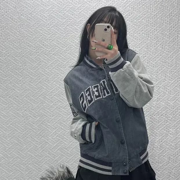 MLB 뉴욕 양키스 올드스쿨 레트로 데님 바시티 자켓 95 C08612