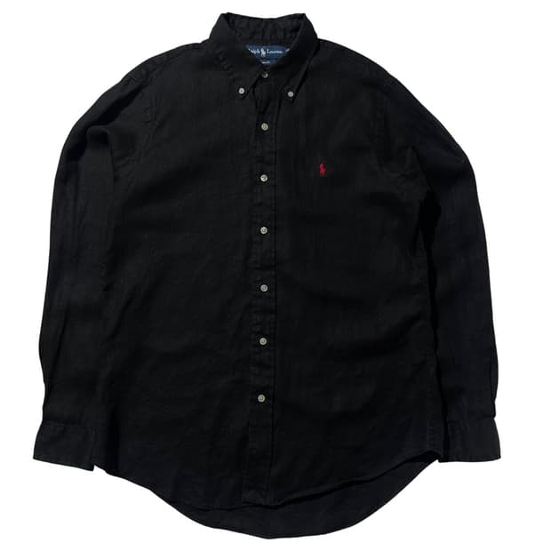 폴로 랄프로렌 린넨 셔츠 블랙