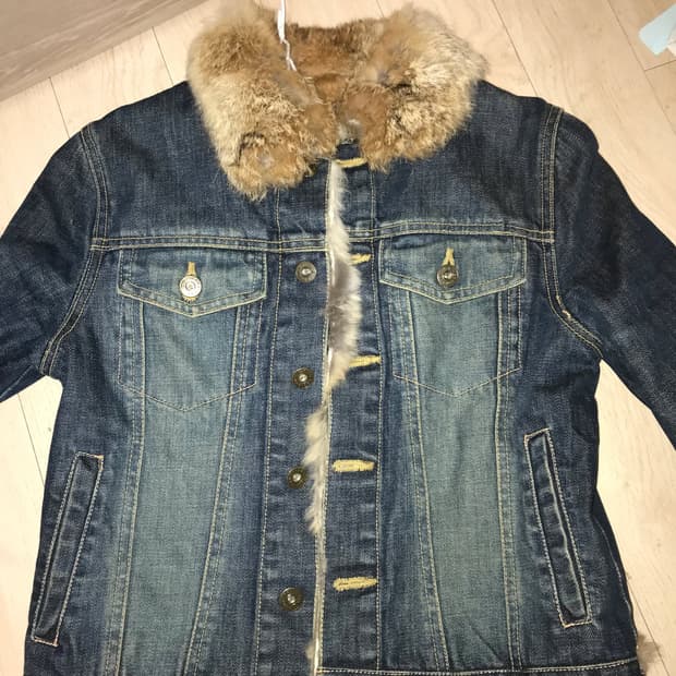 Ask 데님 퍼자켓