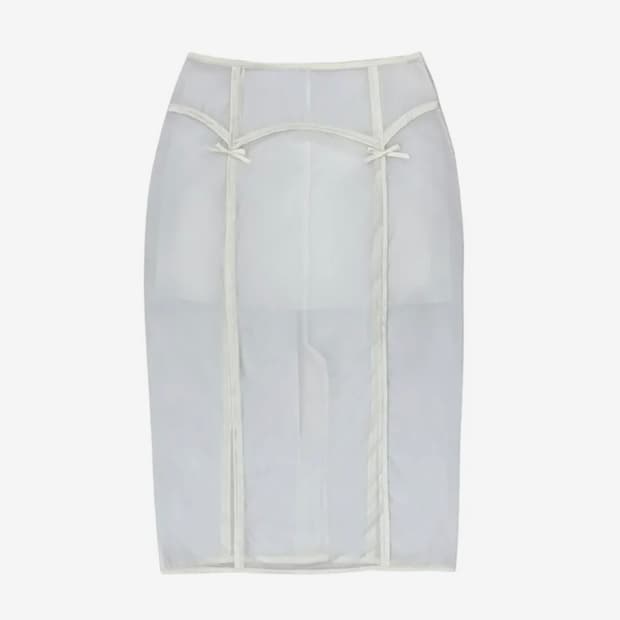 145오피스 미디스커트 화이트 S
