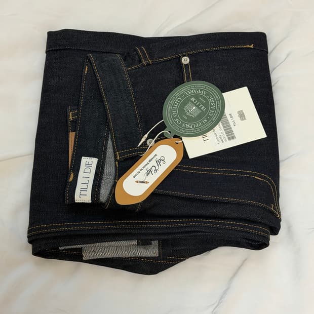 [미 시착 새 상품] 틸아이다이 셀비지 생지데님 s