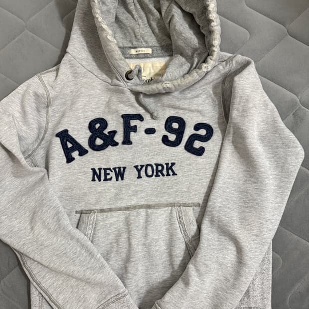 아베크롬비 A&F-92 후드티 그레이 남녀공용 구재 빈티지