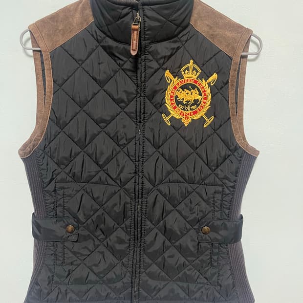 랄프로렌 퀼팅 조끼 블랙