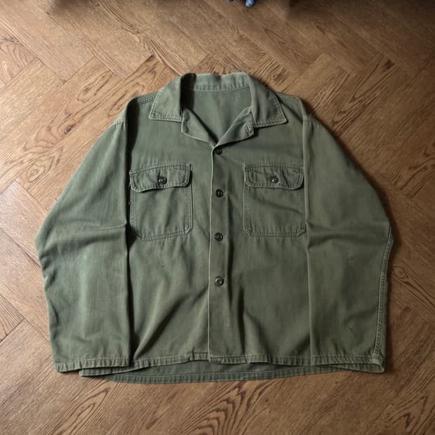 [XL]70's 오리지널 U.S ARMY OG-107 밀리터리 셔츠