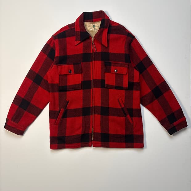 50s~ Profile SPROTSWEAR  체크패턴 울 셔츠자켓