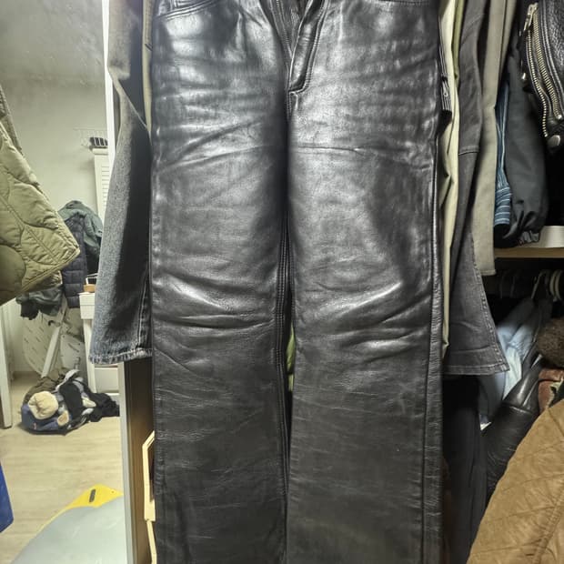 밴슨 가죽바지 34 실제 31정도