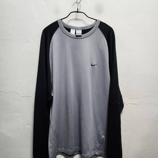 나이키 블랙/회색 기능성 롱슬리브 XL