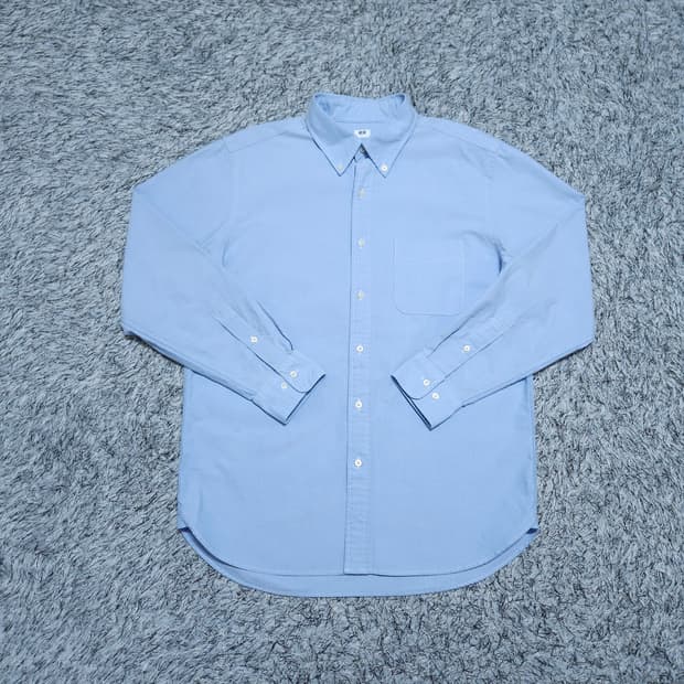 유니클로) L 남자 포켓 옥스퍼드셔츠 솔리드남방 / 왕눈이샵