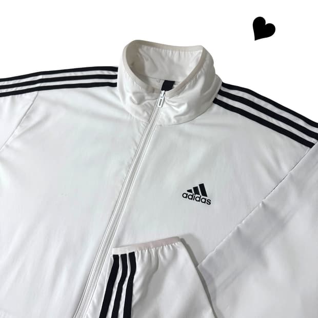 아디다스 화이트 트랙탑 자켓