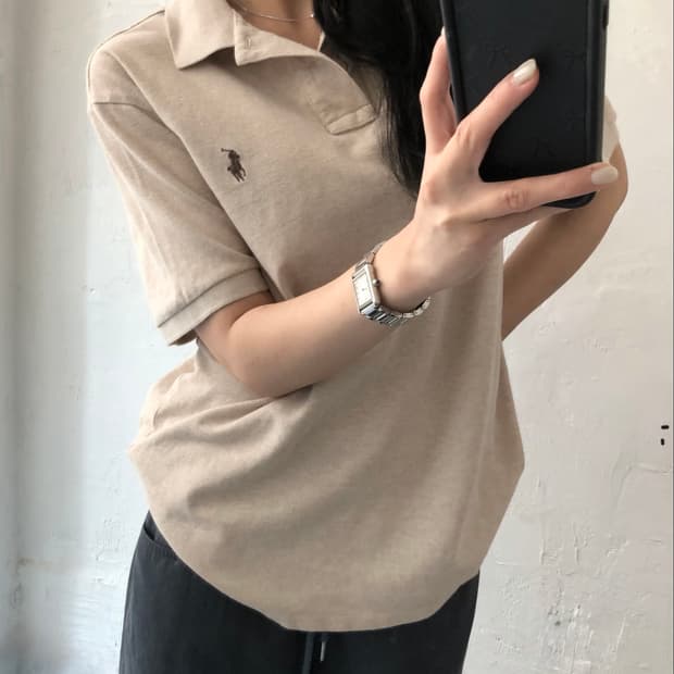 Polo 폴로 랄프로렌 QR신형 베이지컬러 PK 카라티셔츠