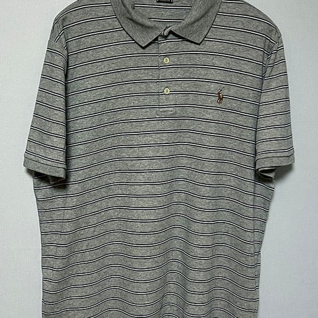 POLO 폴로 랄프로렌 스트라이프 남자 반팔 카라티 QR인증 L 100