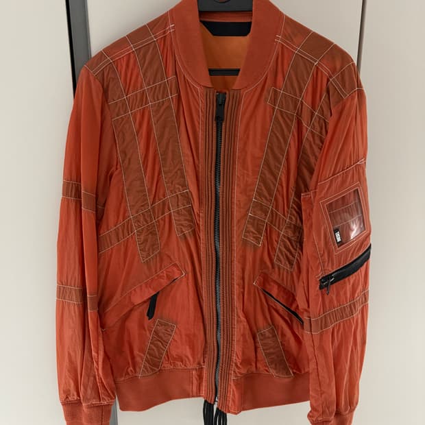 디젤 봄버자켓 나일론 항공점퍼 오렌지