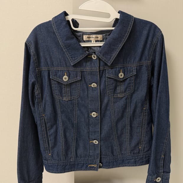 Apuweiser-riche 리본 데님셔츠