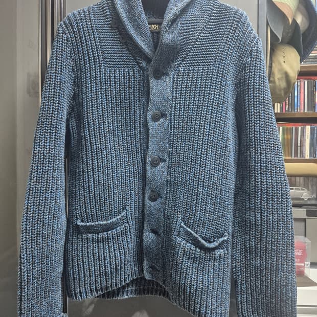 RRL 더블알엘 인디고 숄카라 가디건