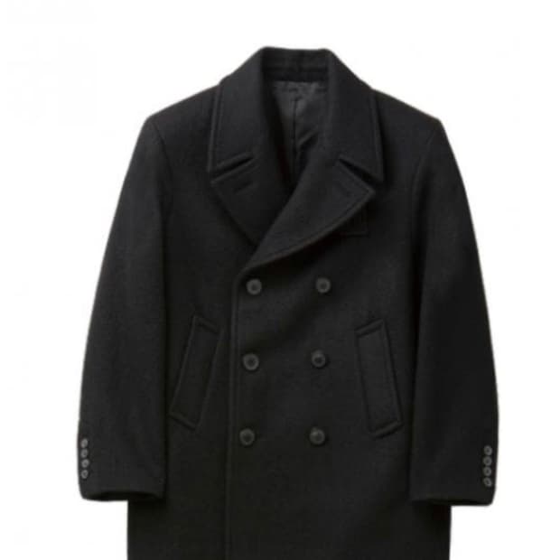 쿠어 버진울 피코트 L사이즈