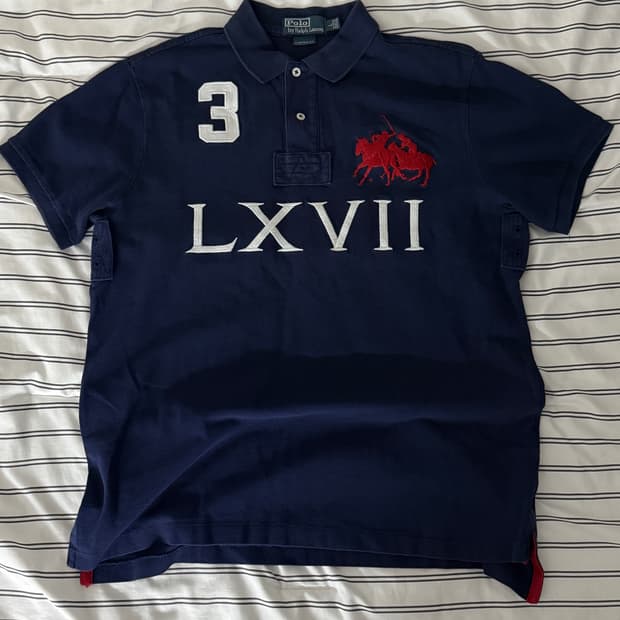 폴로 랄프로렌 LXVII 카라티 L 네이비 빅포니