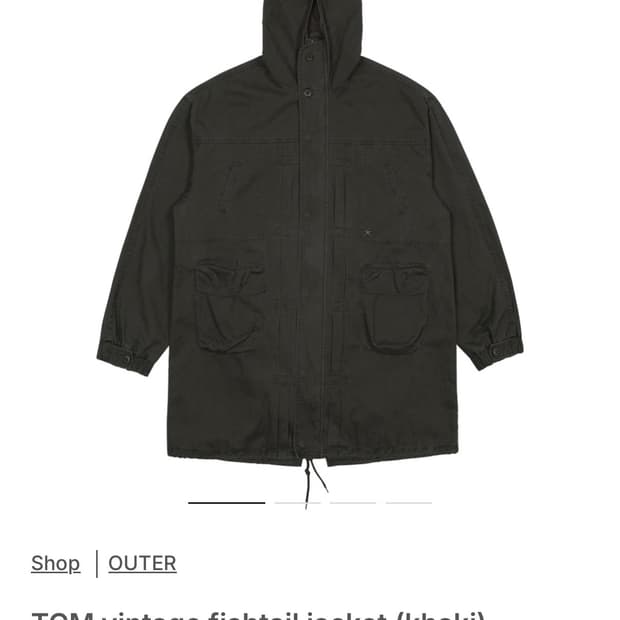 더콜디스트모먼트 vintage fishtail jacket