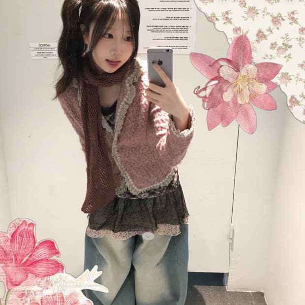 빈티지 플라워 딸기잼 코디세트 