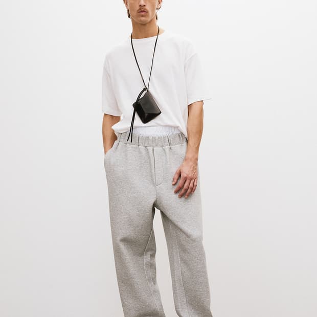 렉토 25SS 와이드 밴딩 루즈핏 스웻팬츠 멜란지 그레이