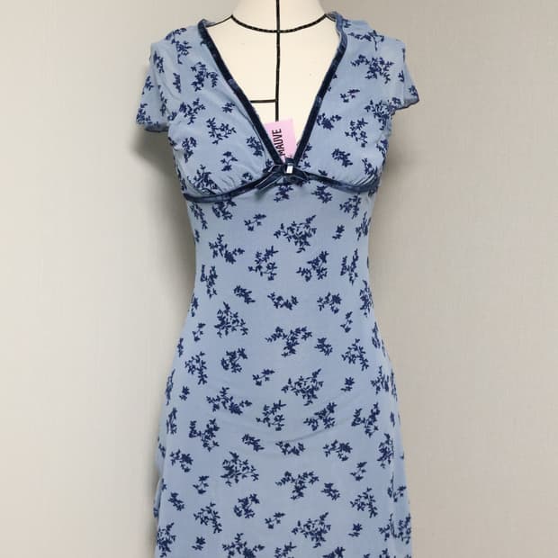 꽃무늬 미니 원피스