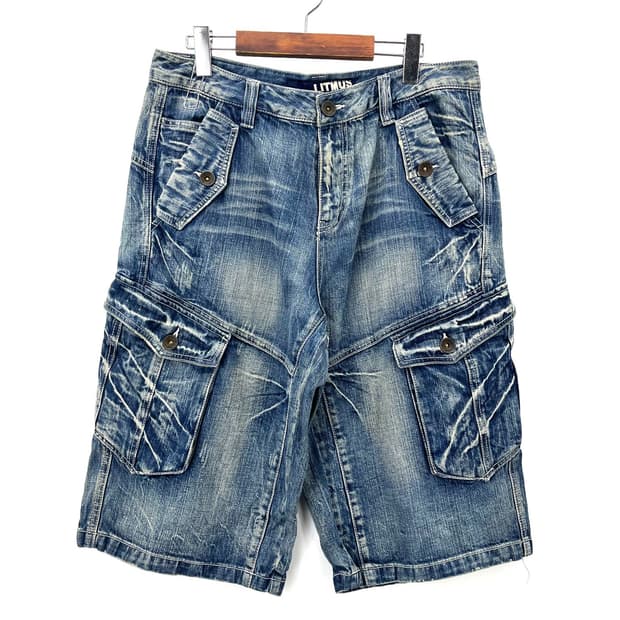 [VTG] 빈티지 워싱 카고 버뮤다팬츠