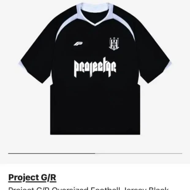 프로젝트 G/R 오버사이즈 풋볼 저지 블랙