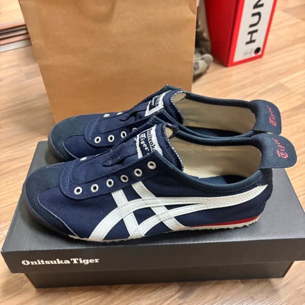오니츠카 타이거 멕시코 66 슬립온 네이비 오프화이트 250