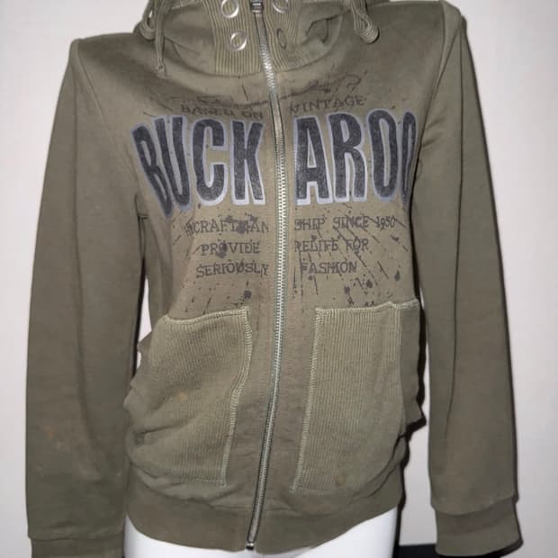 버카루 Y2K 카키 집업