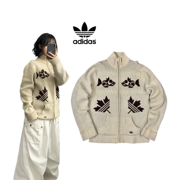 아디다스 00s 캐나다 코위찬 니트집업