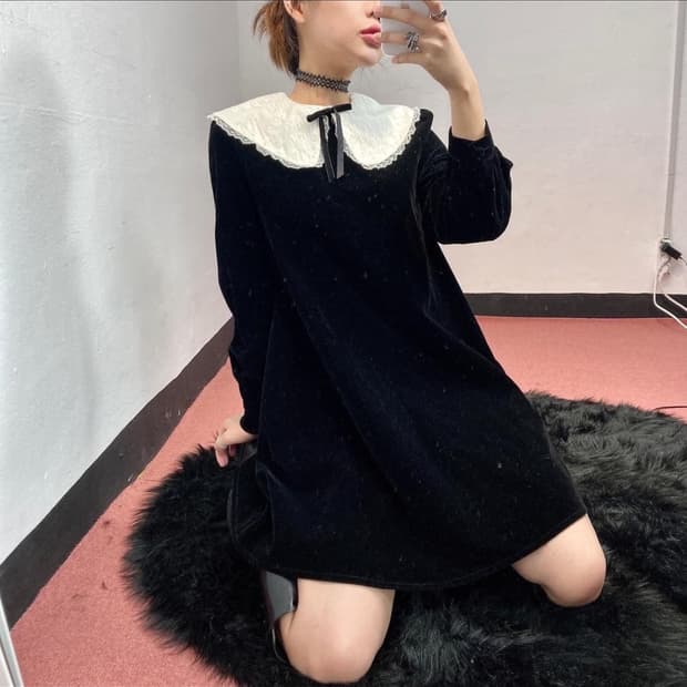 벨벳 베이비돌 원피스