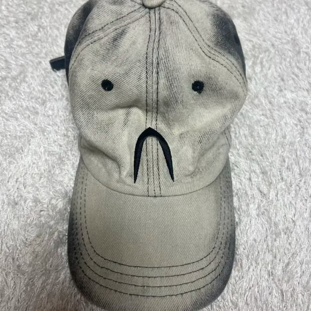 아캄 워시드 데님 볼캡 블랙