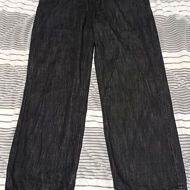 무신사 와이드 얇은데님팬츠 33인치 기장105