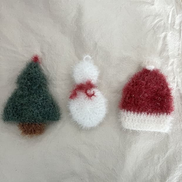 한정판매) 크리스마스 수세미 오너먼트 세트🎅🏻