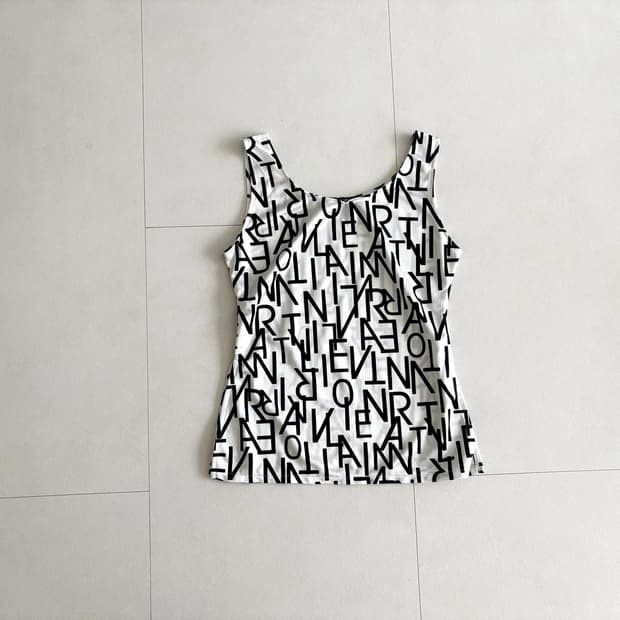letter print tank top