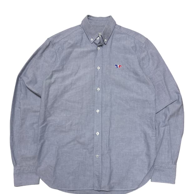 메종키츠네 폭스로고 셔츠