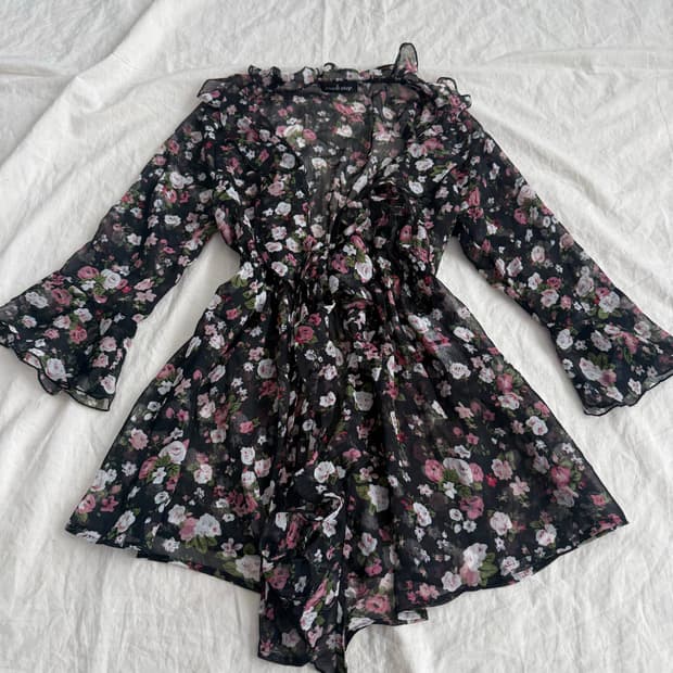 플로랄 페어리 시스루 가디건