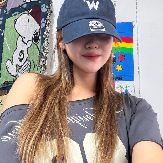47브랜드 더블유 스타 볼캡