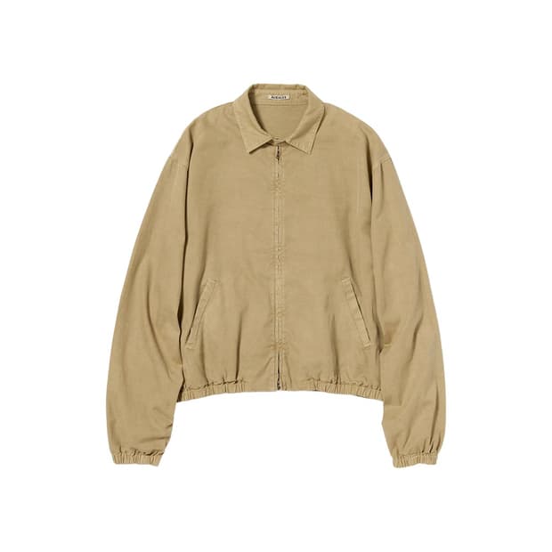 오라리 25ss 프로덕트 다이드 개버딘 스윙 탑 베이지 size 5