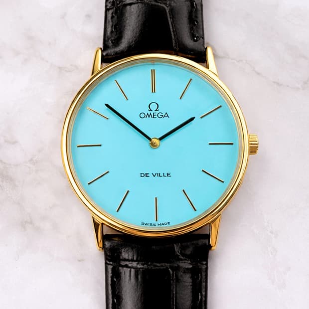 오메가 드빌 625 민트급 티파니컬러 수동 기계식 시계
