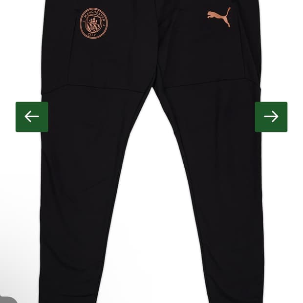 퓨마 정품 맨체스터 시티 검정 트레이닝 바지 L 새상품