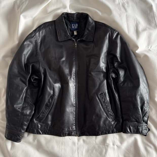 [L] 올드갭 싱글 레더 자켓
