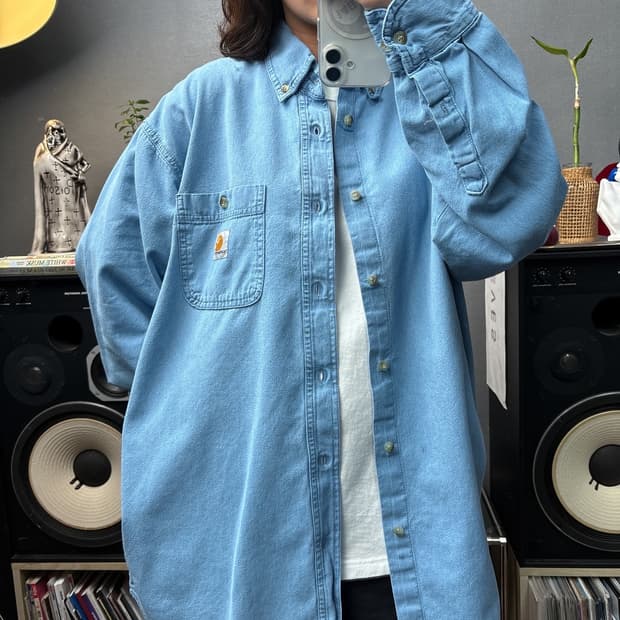 칼하트 데님셔츠