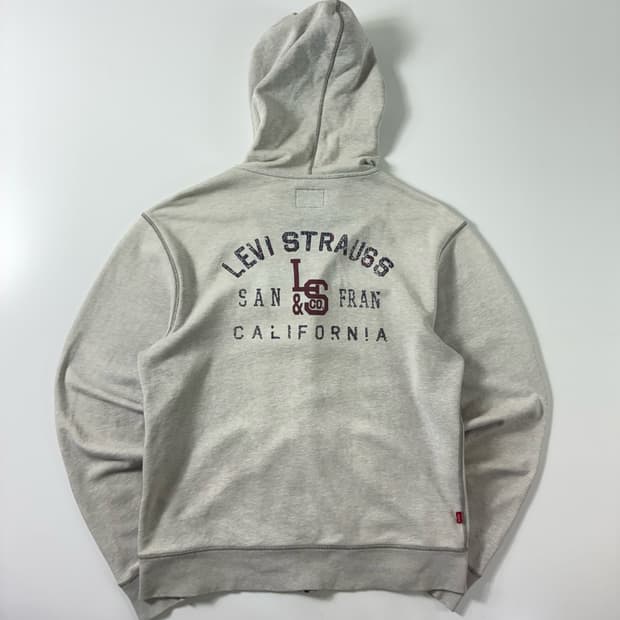 Levi's  리바이스 백그래픽 그레이 후드집업 