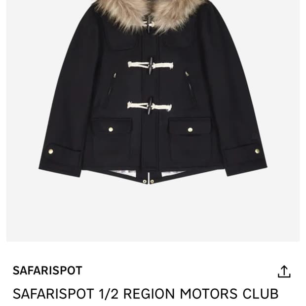 사파리스팟 1/2 레기온 모터스클럽 페이크퍼 더플 코트