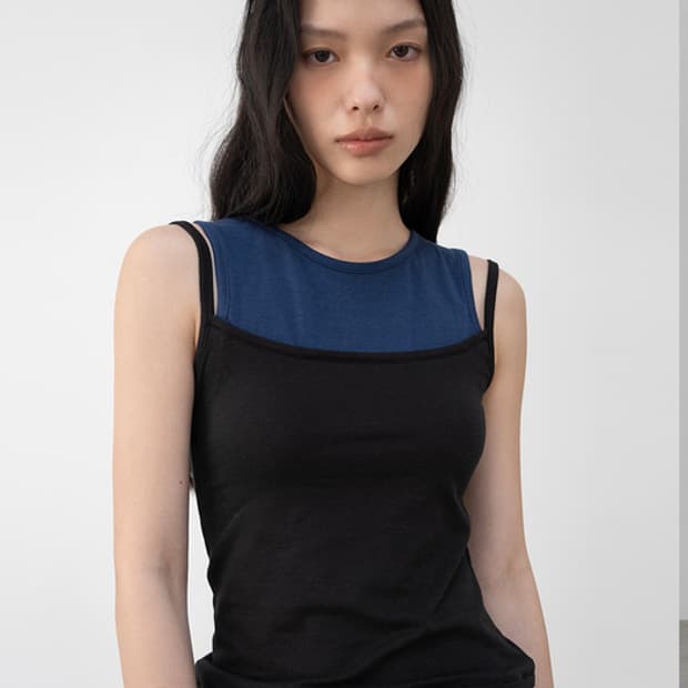 토브드 더블 레이어드 슬리브리스