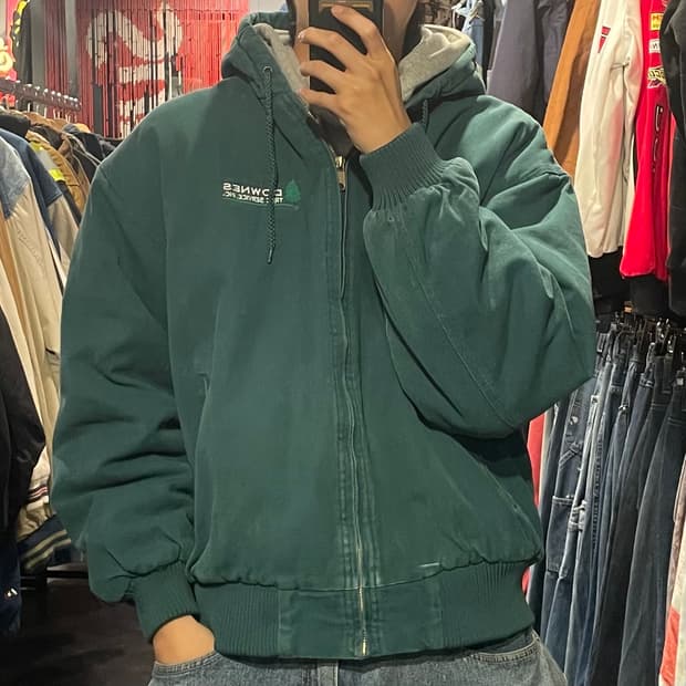 [IM] Vtg 그린 후드 워크자켓